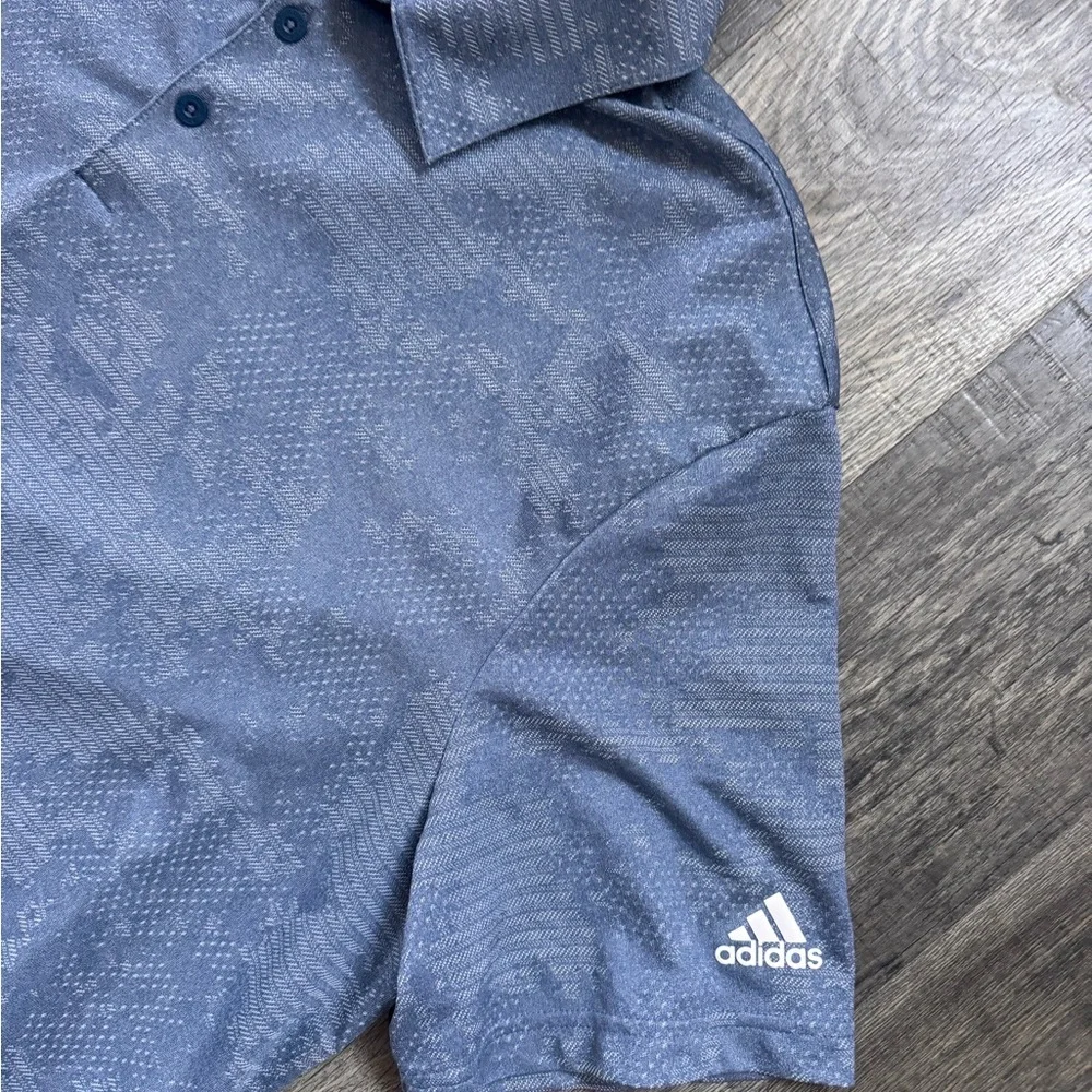 adidas Men’s Light Blue Heather Polo Shirt